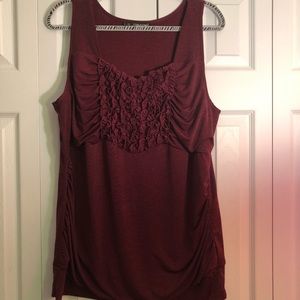 Maroon top